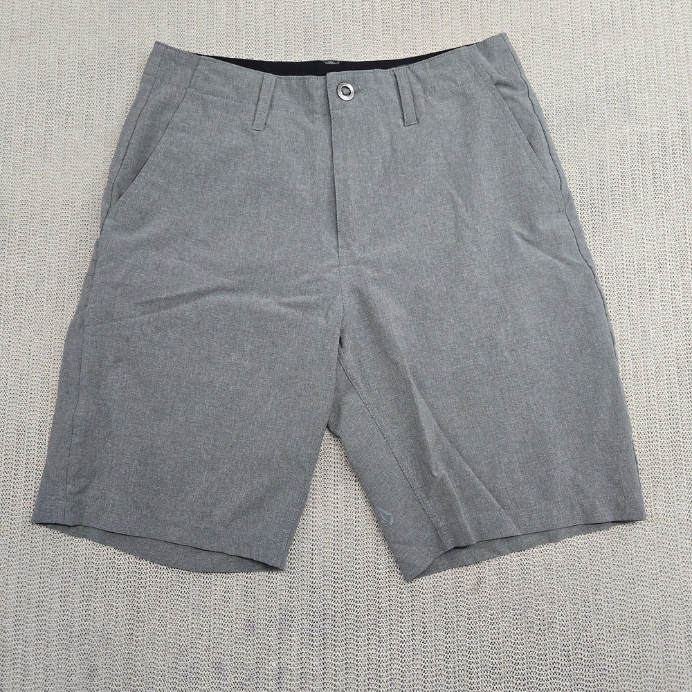 Volcom Surf & Turf Shorts Mens 30 4 Way Stretch Hybrid Golf Casual Skate Gray